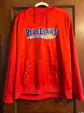 Team Issued MLB Phillies MiLB Jersey Shore Blueclaws Evoshield Mens Hoodie XL